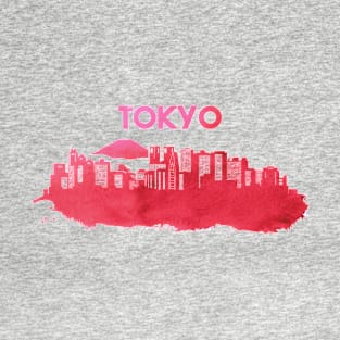 Watercolor Tokyo Skyline T-Shirt